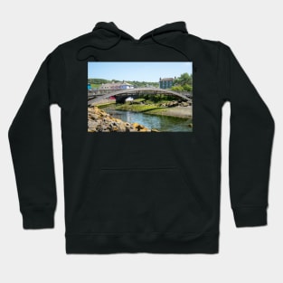 Footbridge Over The River Aeron In  Aberaeron Hoodie